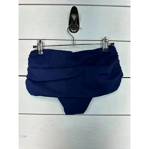 NWT • SKIMS SWIM • XXS • Sculpting Slim Fold Over Bikini Bottom • Midnight Blue - Picture 2 of 13